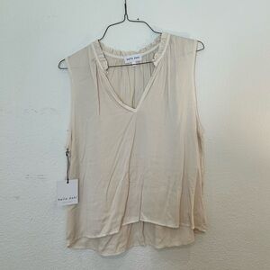 Bella Dahl Tan Sleeveless Blouse